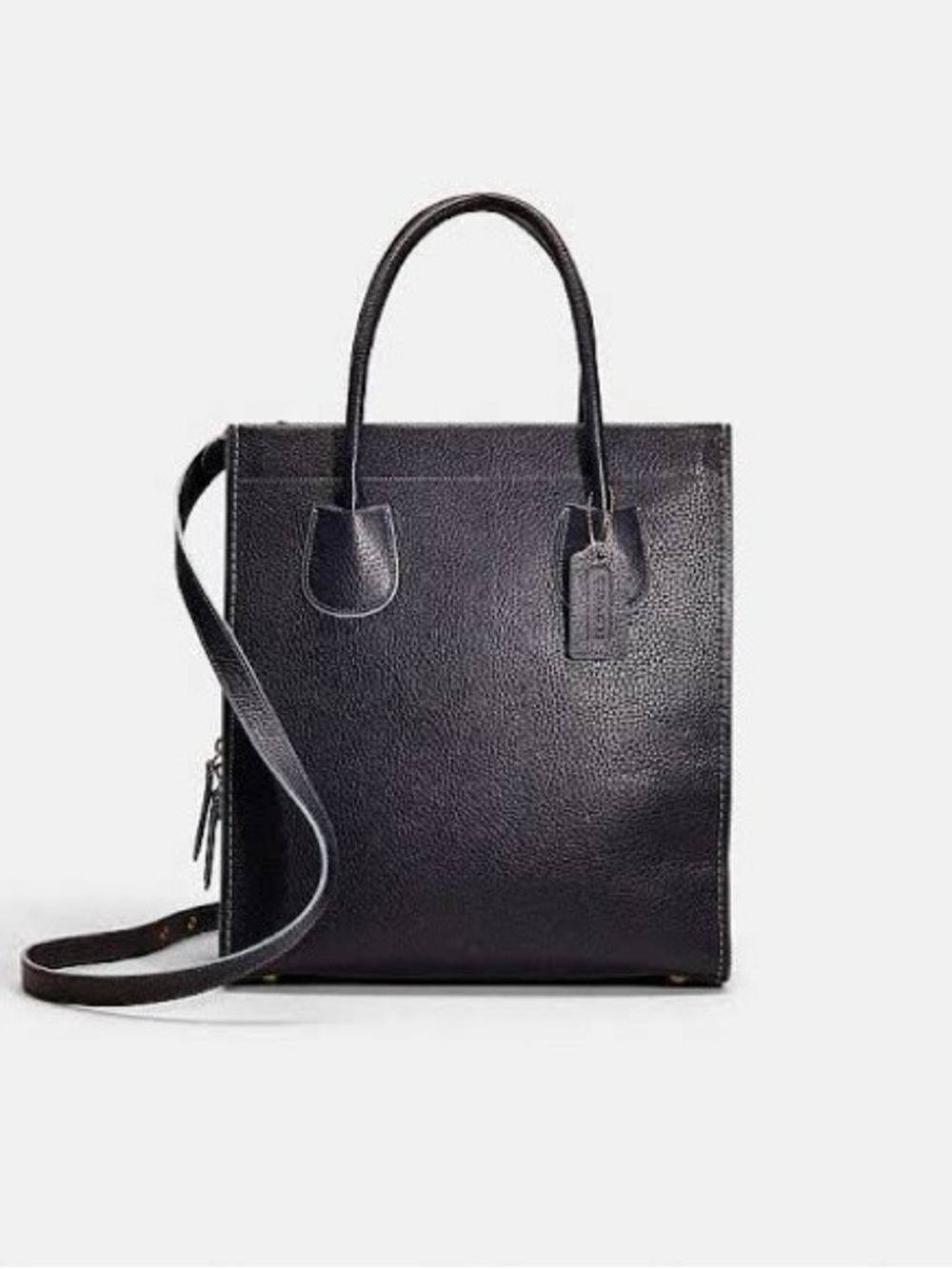 Coach Cashin Carry Tote 29 Black Pebbled Leather